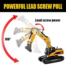 The excavator freely rotate in any directions.
