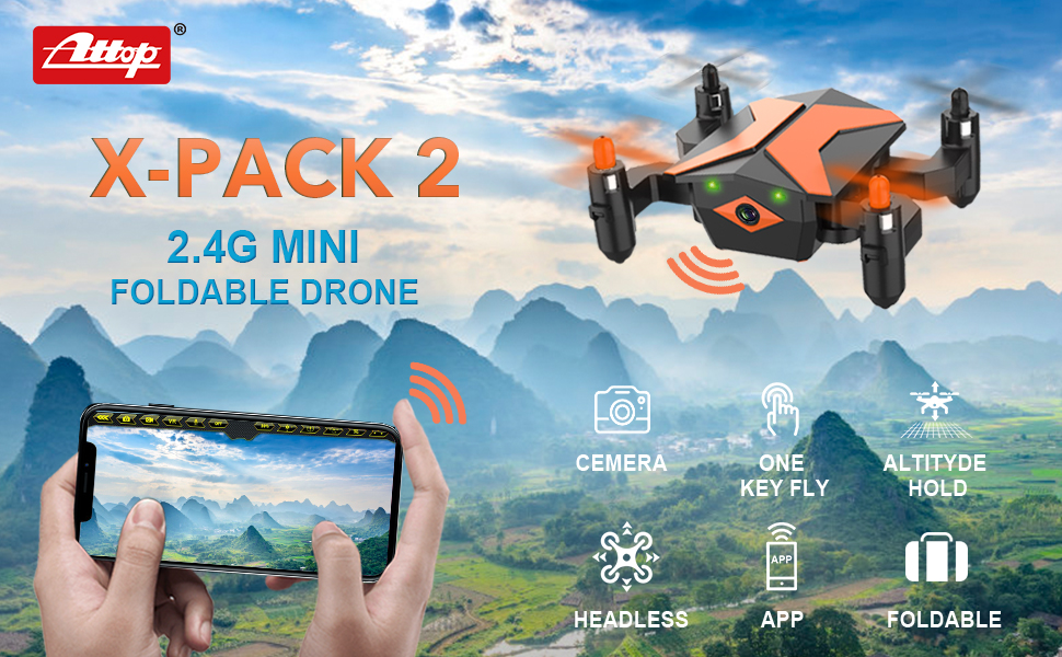 Mini Drones with Camera - Portable Foldable FPV Drone with Camera for Kids & Beginners