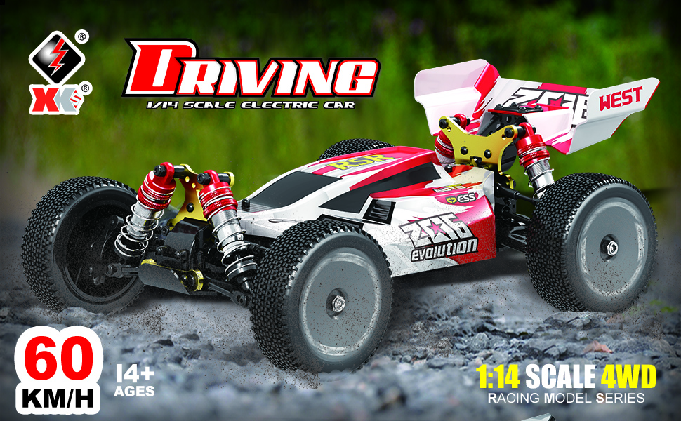 GoolRC Wltoys RC Car XKS 144001 RC Car 60km/h High Speed 1/14 2.4GHz RC