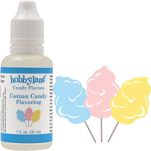 Hobbyland Candy Flavors (Cotton Candy Flavoring, 1 Fl Oz), Cotton Candy