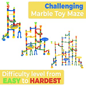 marble run construction toys building stem race tracks marbles maze sets glass track game games