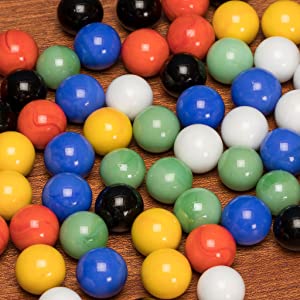 60 Pieces Chinese Checkers Glass Marbles - 16mm