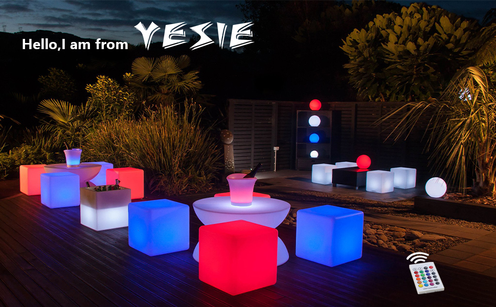 Outdoor LED furniture set
