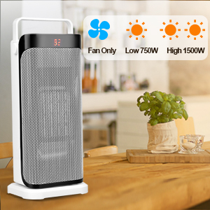 ceramic space heater quiet electric heater oscillating with remote timer thermostat office bedroom