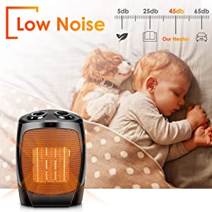 energy efficient safe warmwave mini space heater fan with tip-over overheat protection